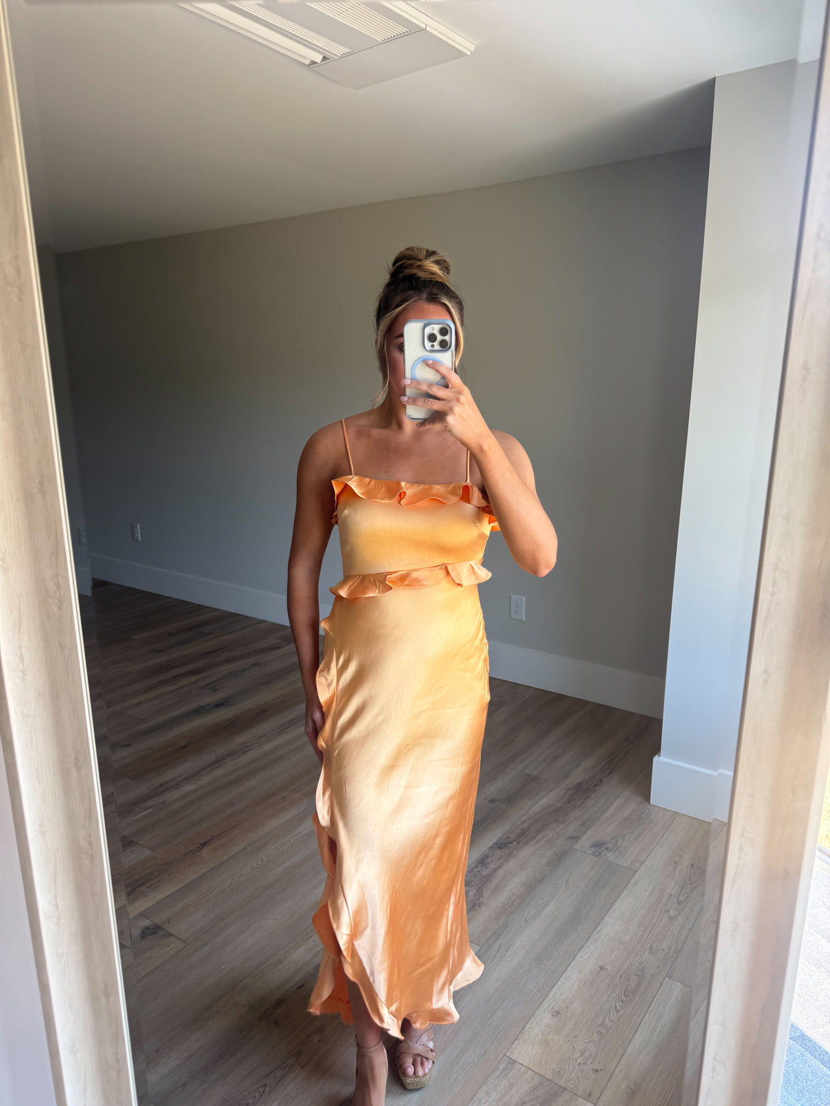 Sunset Ruffle Maxi Dress