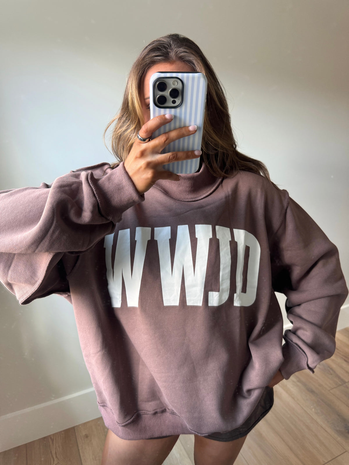 WWJD & Amen Reversible Mockneck