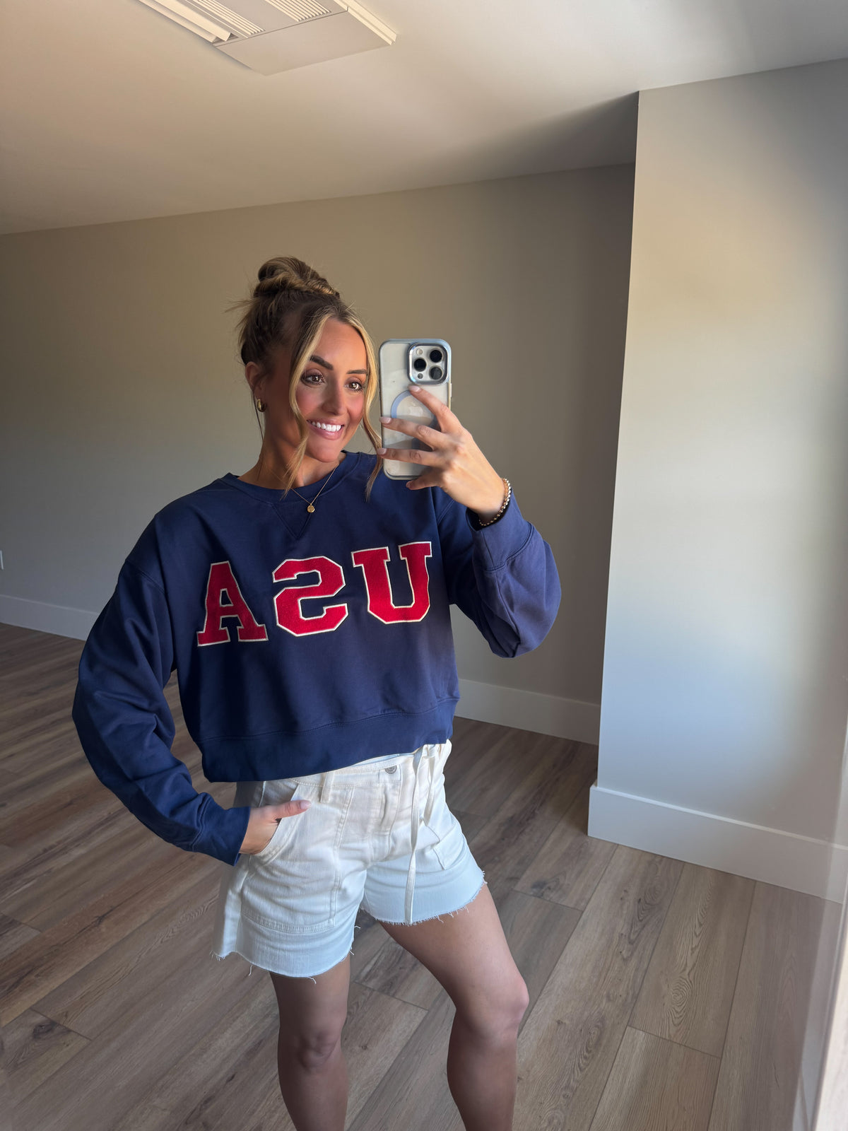 USA Cropped Sweatshirt