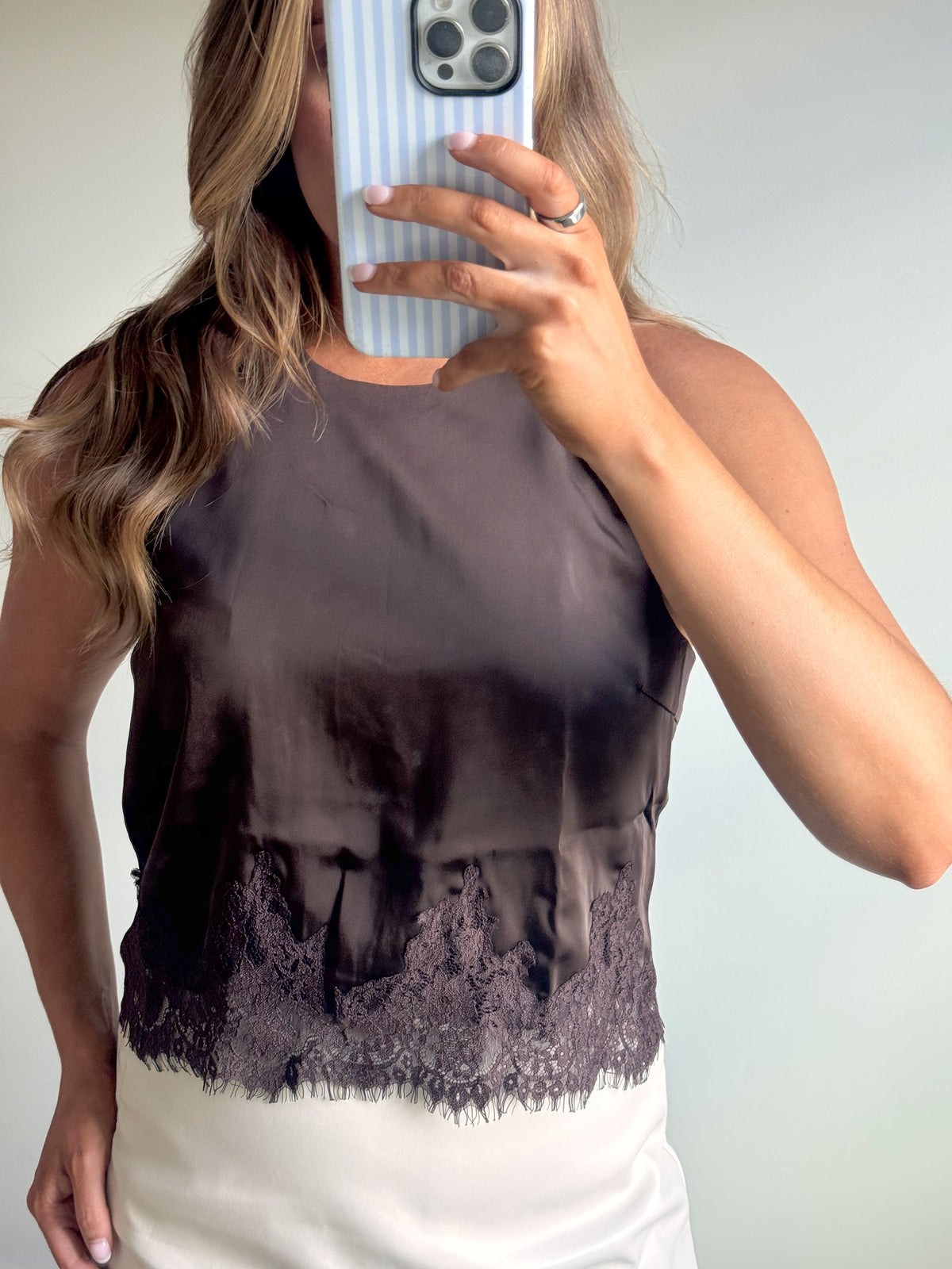 The Mocha Lace Top