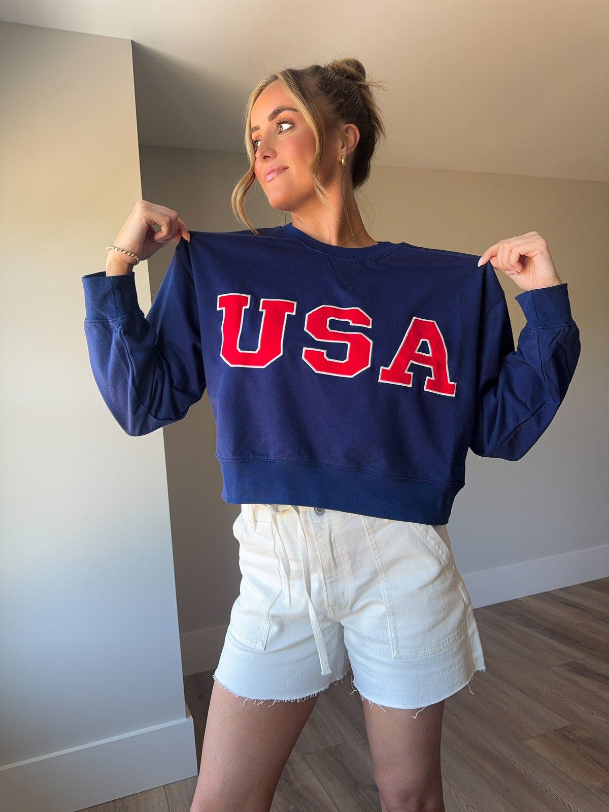 USA Cropped Sweatshirt