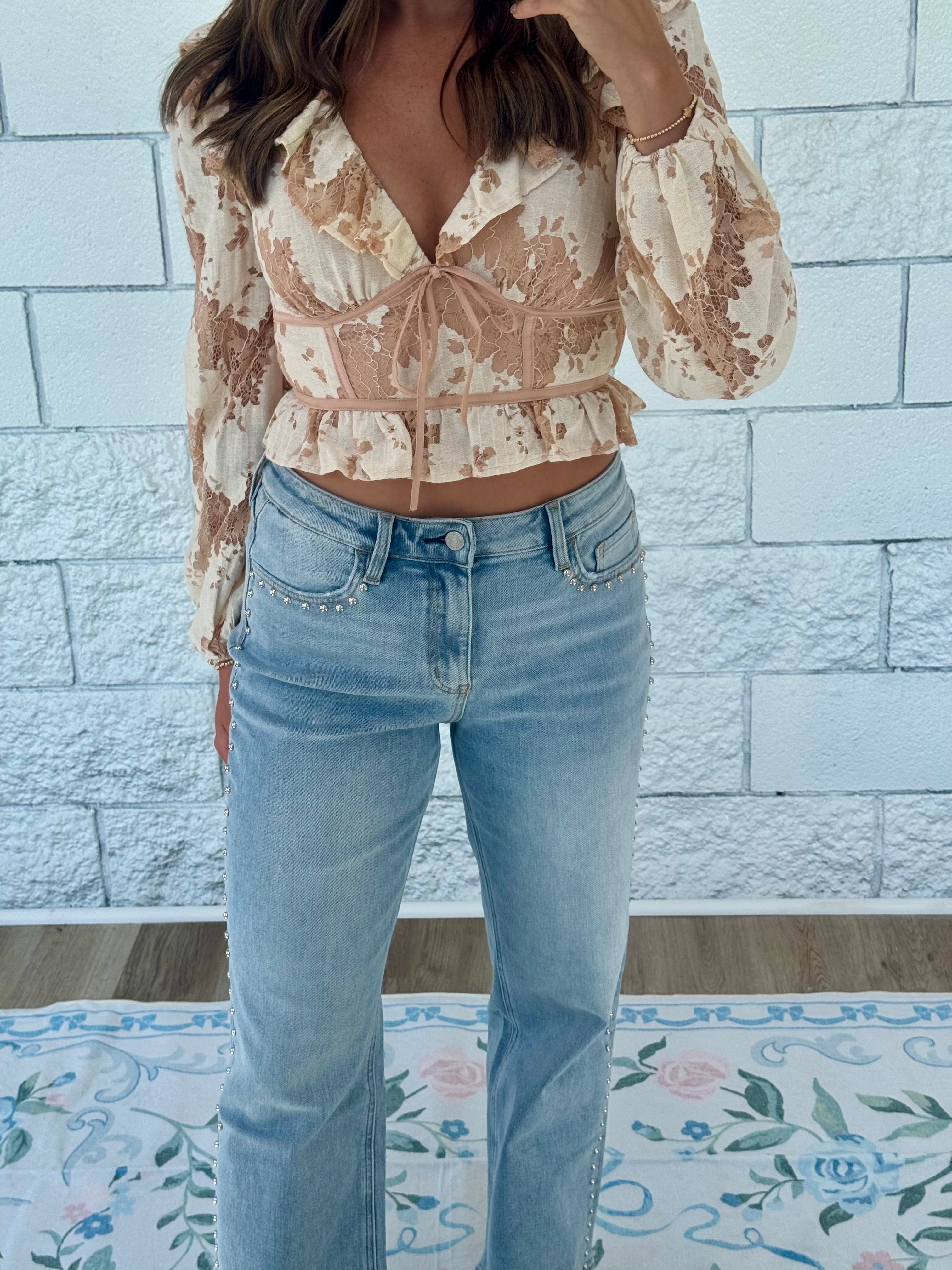 Pearl Snap Jean
