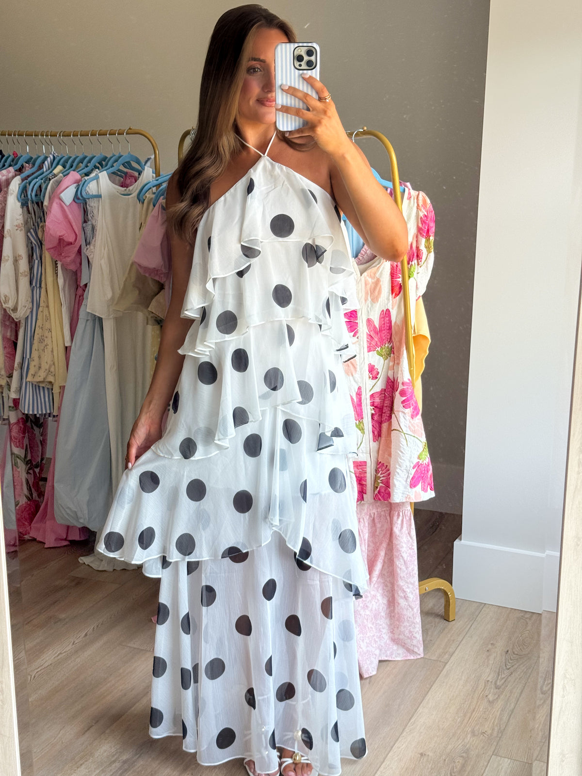 On The Dot Maxi Dress