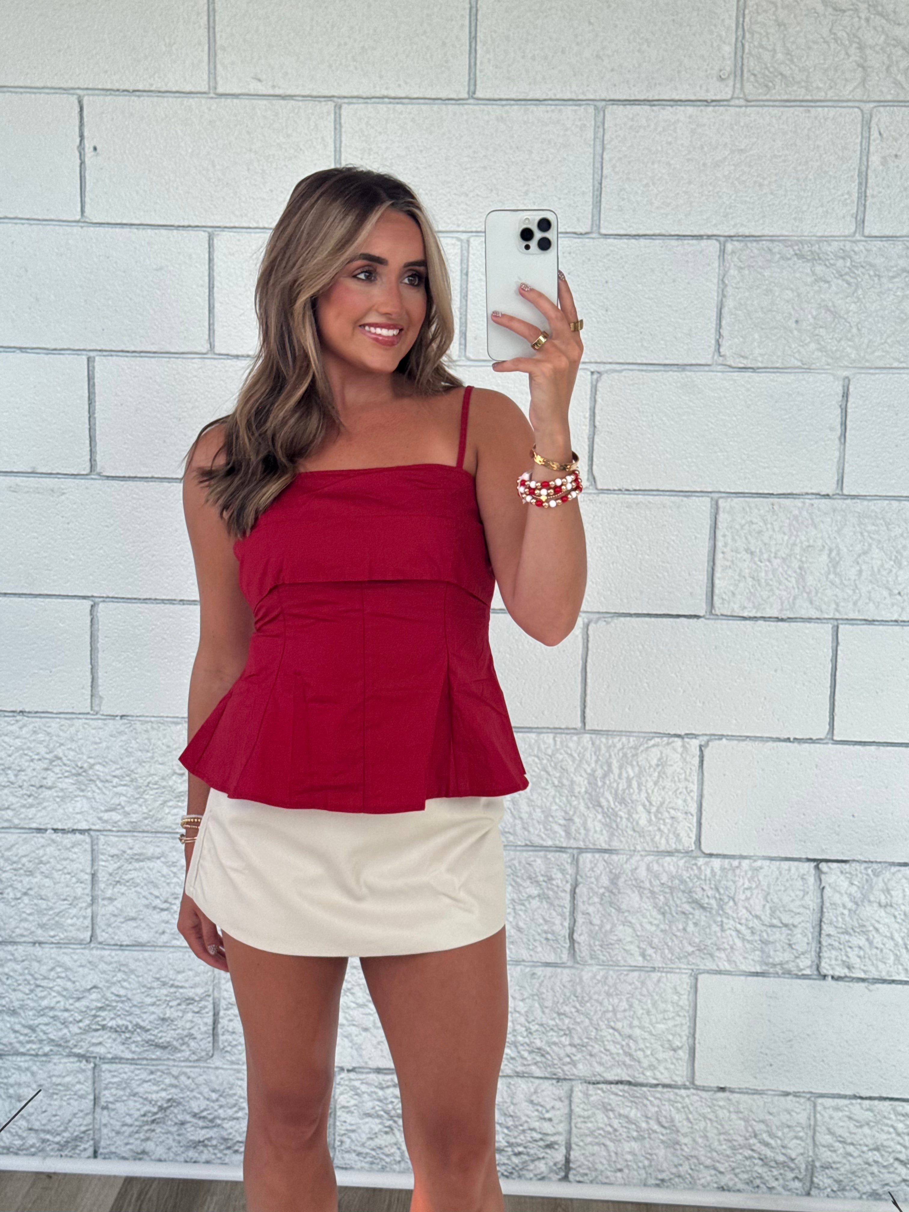 Sideline Sweetheart Top